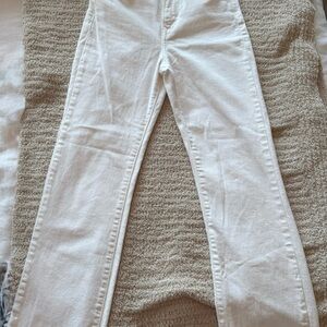 ZARA Women's White High-Rise Jeans